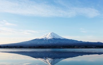 河口湖　富士山